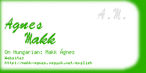 agnes makk business card